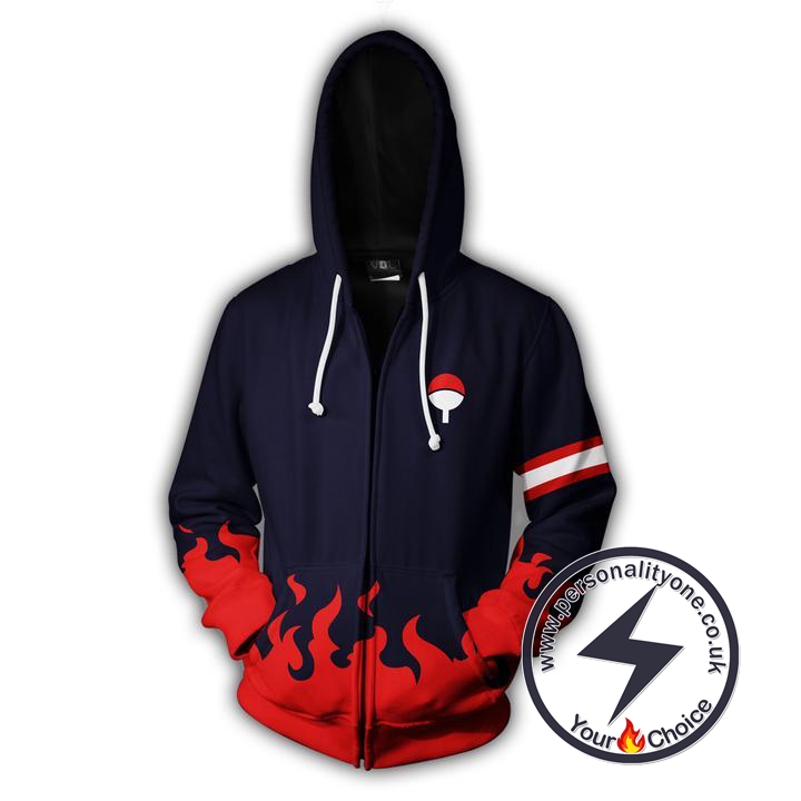 Naruto Uchiha Clan Zip Up Hoodie Jacket